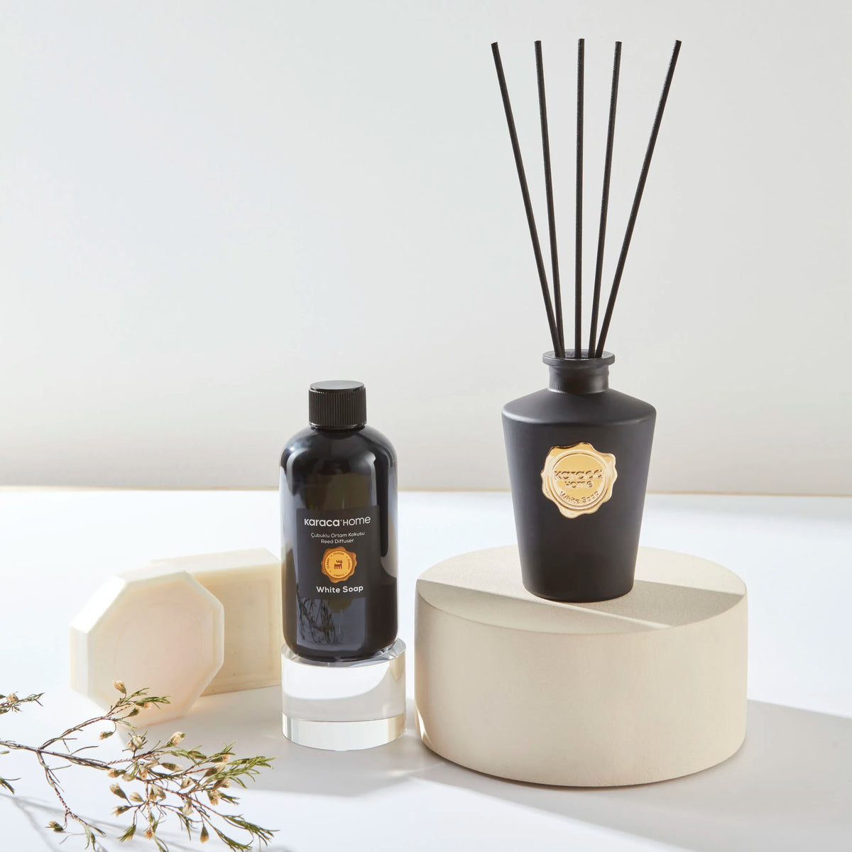 Karaca Home Classy White Soap Reed Diffuser 200 ml, 153.09.01.7150