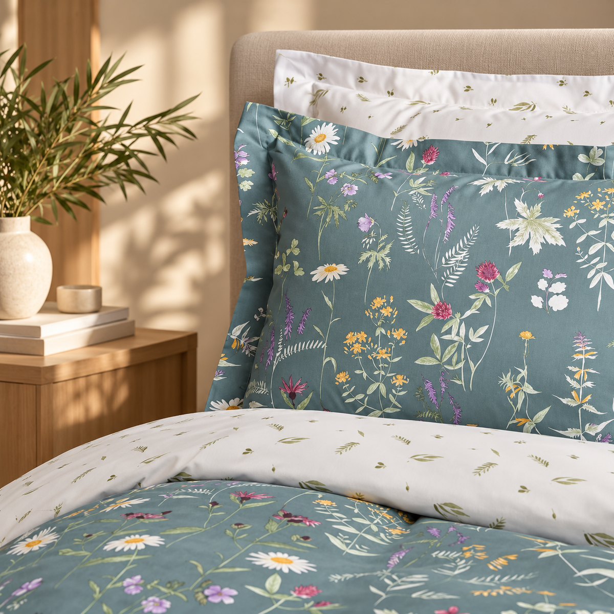 Karaca Home Evergreen 100% Cotton Single Duvet Cover Set 160x220 cm, 200.22.08.0009