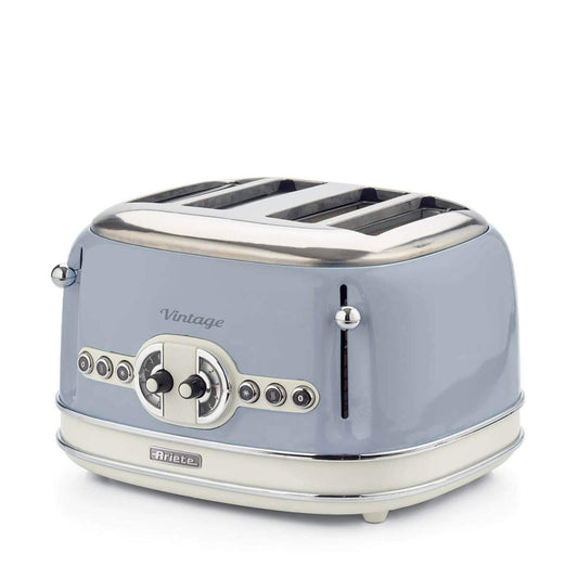 Ariete, Vintage Toaster 4 Slices 1630W Blue, 0156/05