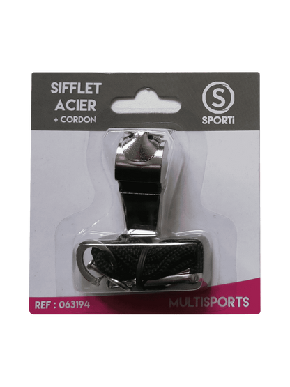 SPORTI STEEL WHISTLE + LANYARD
