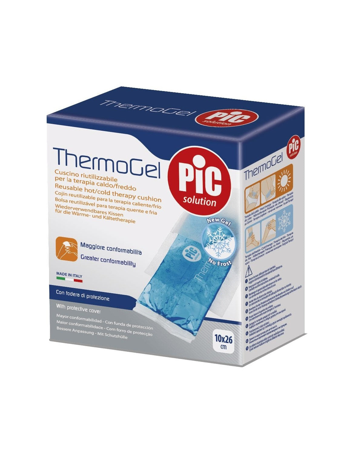 SPORTIFRANCE SET OF 6 REUSABLE HOT/COLD COMPRESSES 10 X 26 CM