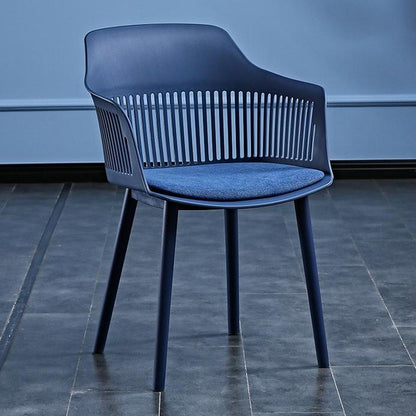 Cool Gift, Hollow Back Plastic Arm Chair for Kitchen, Dining, Living Room, Available in Different Colors