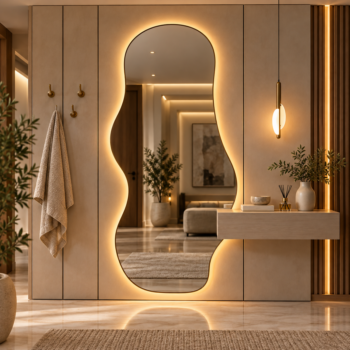 LUMIÈRE – Free-Form Mirror with Shadow LED | SDLED