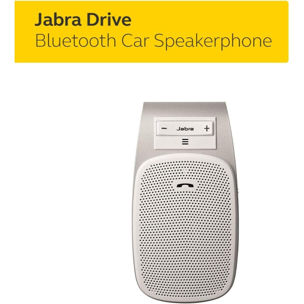 Jabra, DRIVE White Car Bluetooth Speakerphone, Multiuse - connects to 2 Bluetooth devices at the same time