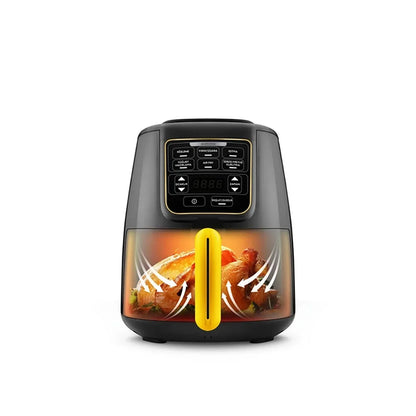 Karaca Air Pro Cook XL 4L Airfryer - Black and Gold, 6-in-1 Healthy Cooking, 153.03.08.4468