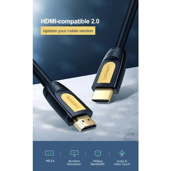 Ugreen, 4K Hdmi 2.0 Round Cable, Available in Different Sizes