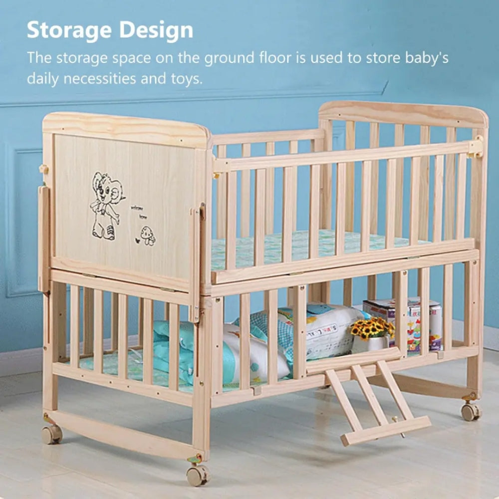 Wooden Baby Crib, Available in Different Colors