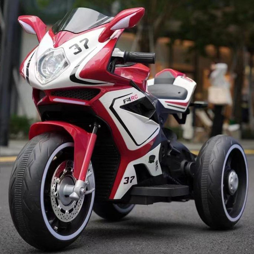Cool Gift, Kids Ride On Motorcycle, 3 Wheel Kids Motorcycle W/ Training Wheels, Head Light, Music 1888, Available in Different Colors