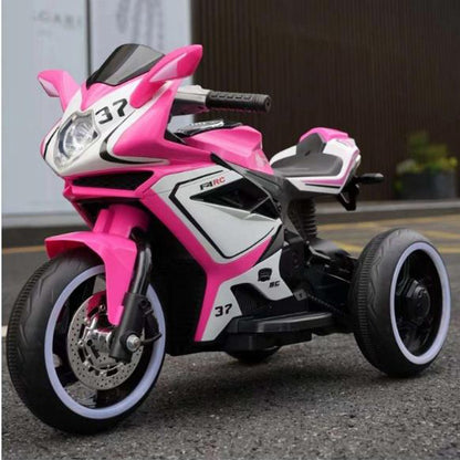 Cool Gift, Kids Ride On Motorcycle, 3 Wheel Kids Motorcycle W/ Training Wheels, Head Light, Music 1888, Available in Different Colors