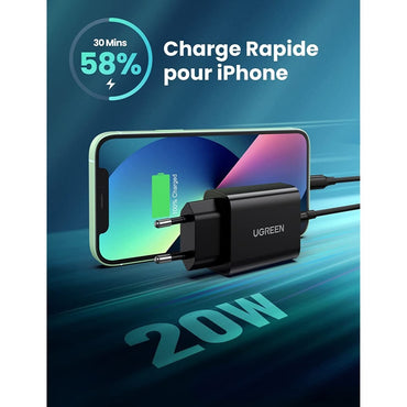 Ugreen, Pd 20W Usb-C Cell Phone Fast Charger Adapter