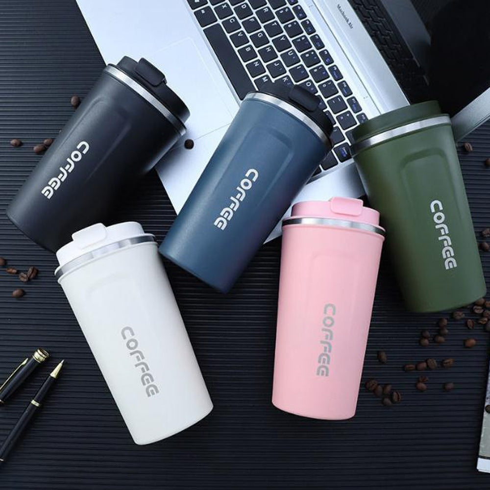 Cool Gift, Travel Double Wall Vacuum Stainless Steel Coffee Cup, Available in Different Sizes & Colors