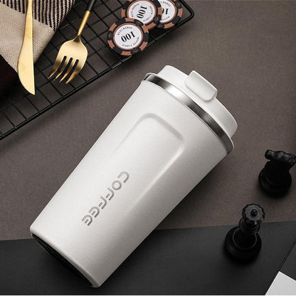 Cool Gift, Travel Double Wall Vacuum Stainless Steel Coffee Cup, Available in Different Sizes & Colors