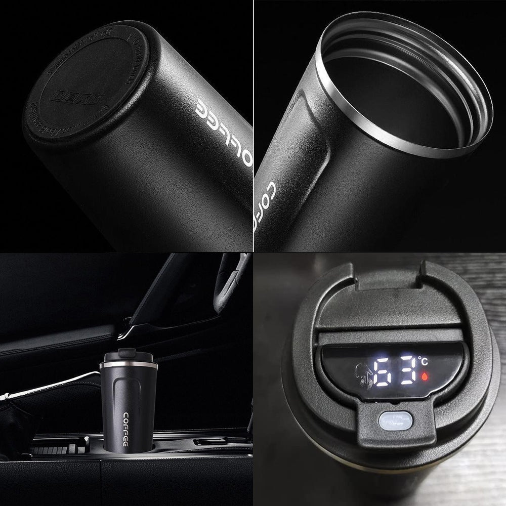 Cool Gift, Travel Coffee Mug with Temperature Display, Available in Different Sizes & Colors