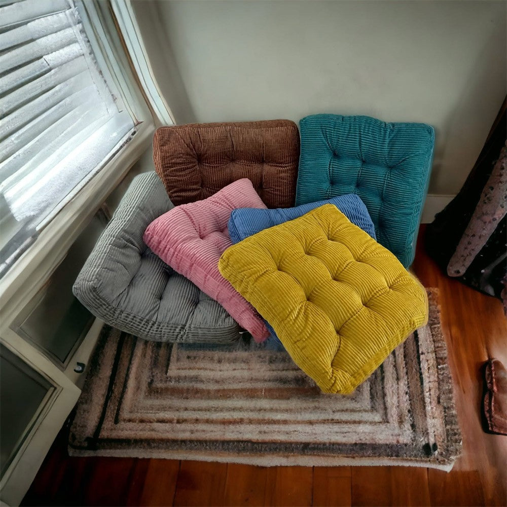 Cool Gift, Cotton Chair Cushions 40 X 40 Cm Pillow With Soft Laces, Available in Different Colors