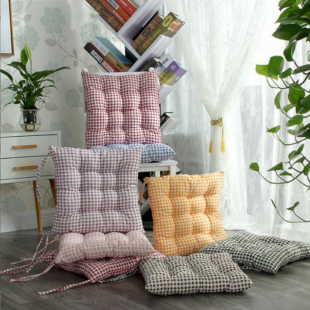 Cool Gift, Cotton Chair Cushions 40 X 40 Cm Pillow With Soft Laces, Available in Different Colors
