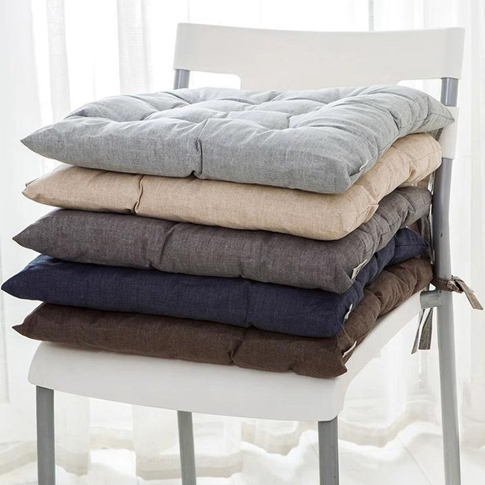 Cool Gift, Faux Linen Chair Cushions 40 X 40 Cm Pillow With Soft Laces Sp088, Available in Different Colors