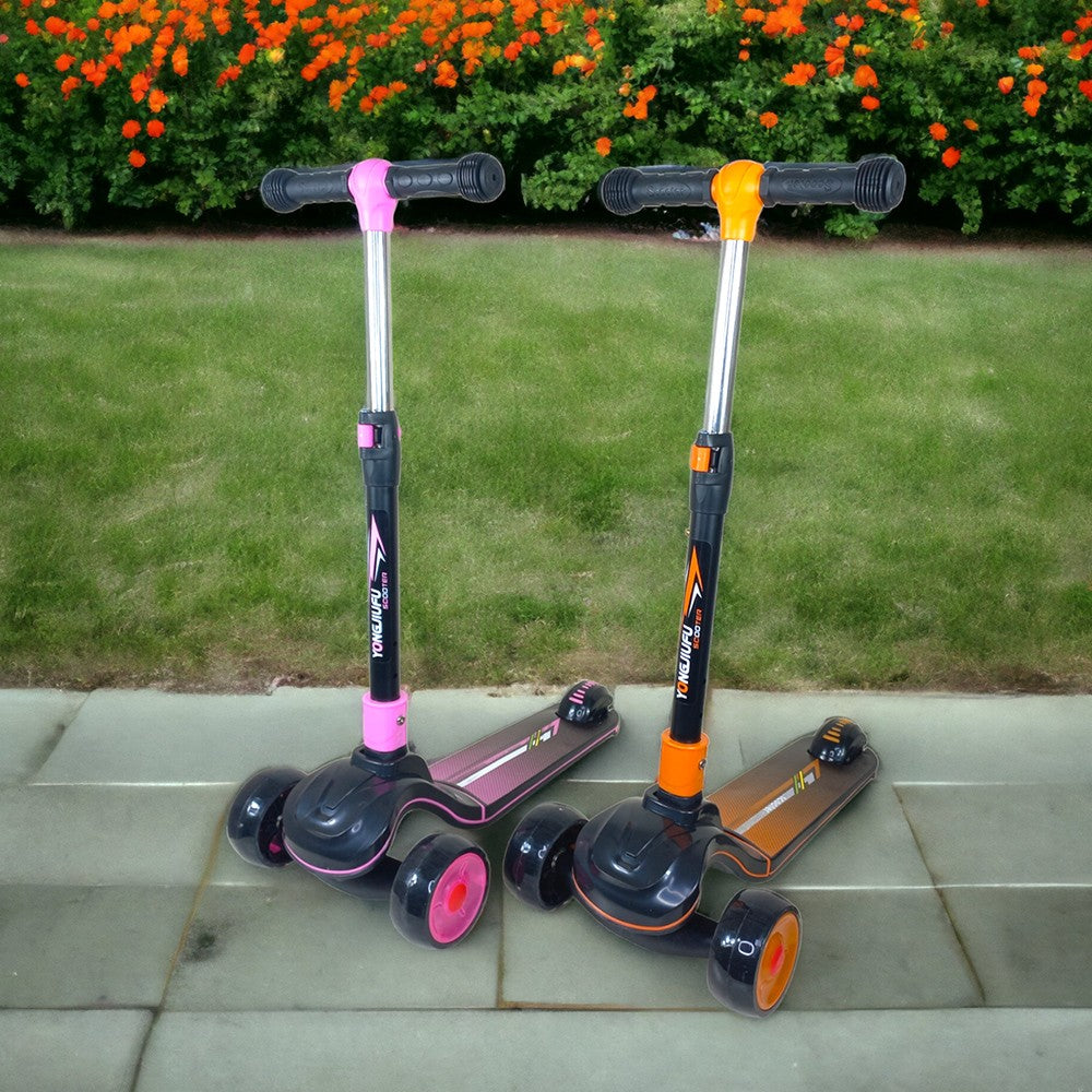Cool Gift, 3-Wheel Scooter With Antislip Deck, Adjustable Height Handlebars, Available in Different Colors