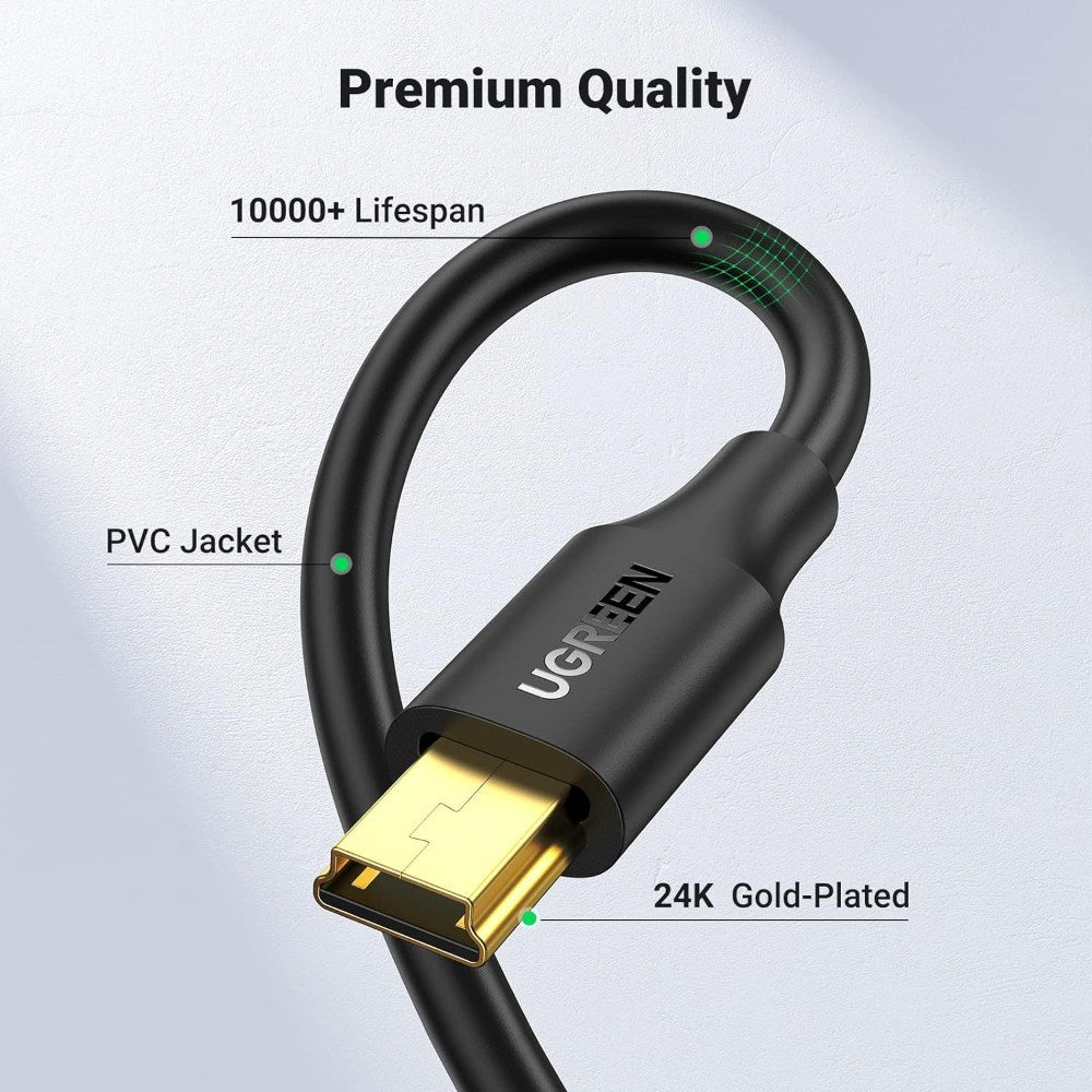Ugreen, Usb 2.0 A Male To Mini Usb 5Pin Male Cable Ugreen Us132 - 10355 - 30472