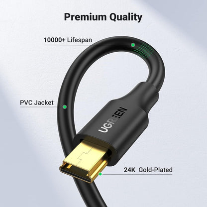 Ugreen, Usb 2.0 A Male To Mini Usb 5Pin Male Cable Ugreen Us132 - 10355 - 30472
