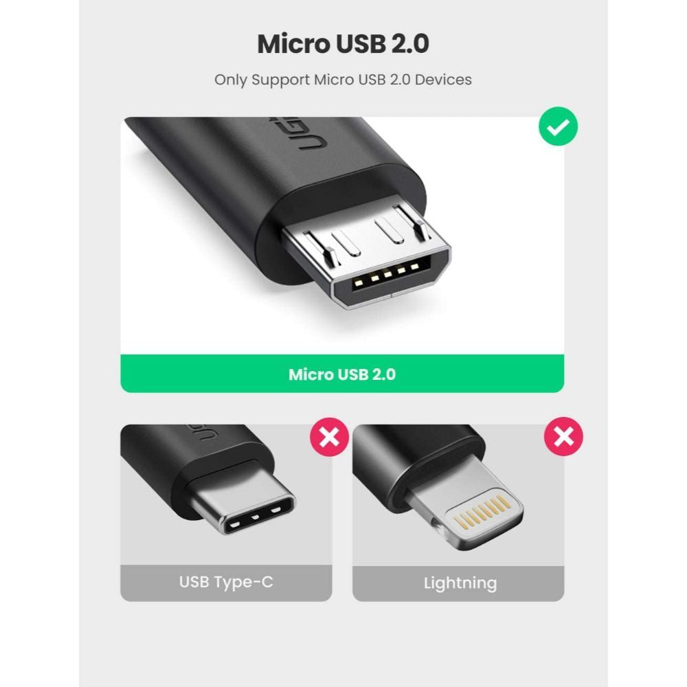 Ugreen, Otg Cable Micro USB Male To USB Female