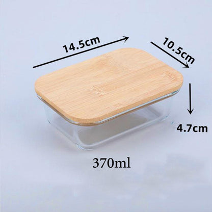 Cool Gift, Food Storage Container Glass with Bamboo Lid, Available in Different Sizes