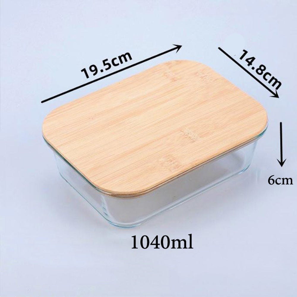Cool Gift, Food Storage Container Glass with Bamboo Lid, Available in Different Sizes