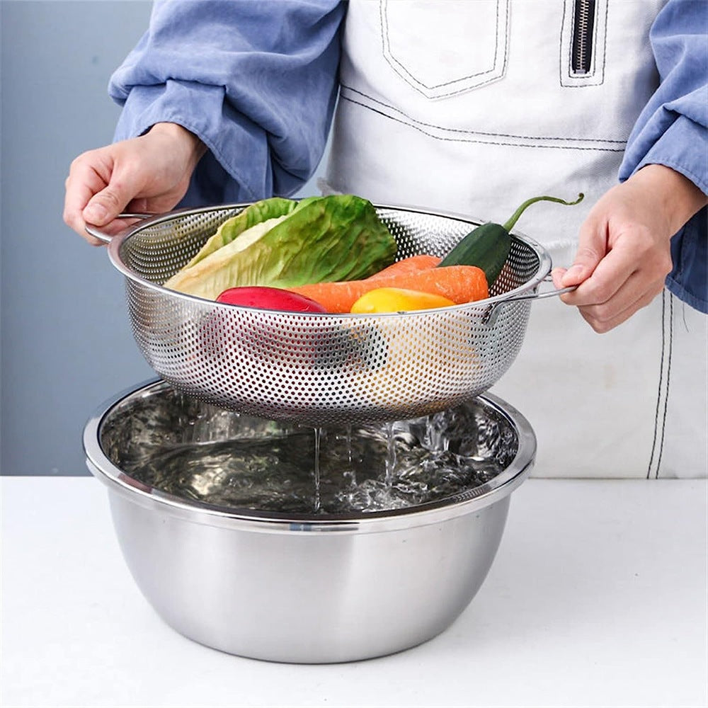 Cool Gift, Vegetable Strainer Stainless Steel Colander with HandleCool Gift,, Available in Different Sizes