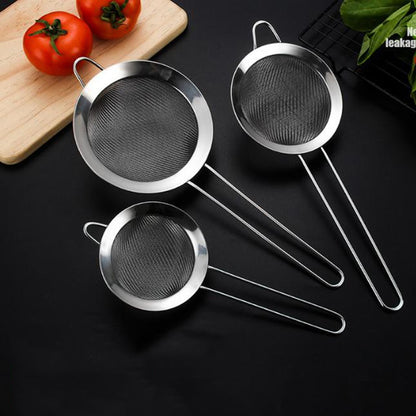 Cool Gift, Premium Fine Mesh Strainers Stainless Steel Set of 3 Kitchen Sieves, Available in Different Sizes