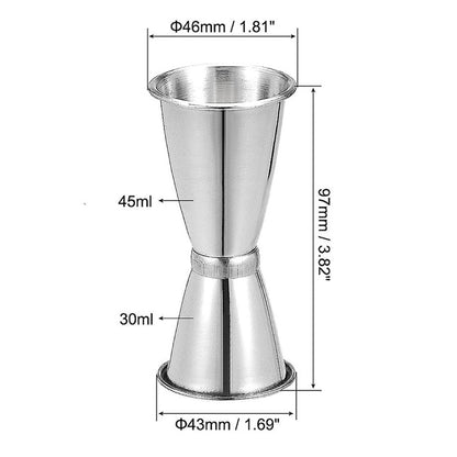 Cool Gift, Stainless Steel Double Cocktail Jigger, Bar Shaker Tools, Available in Different Sizes