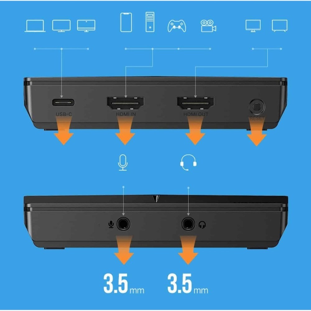 Ugreen, Hdmi Video Capture Device: 4K 60Fps Livestream Capture Ugreen Cm410 - 10936
