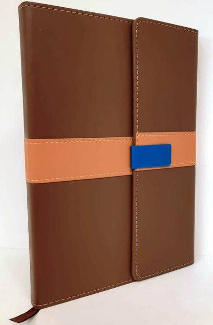 Mascube, Leather Notebook A5 Lined With Metal Flap 120 Sheets-80Gr #Cpnb07-03, Available in Different Colors