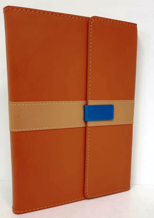 Mascube, Leather Notebook A5 Lined With Metal Flap 120 Sheets-80Gr #Cpnb07-03, Available in Different Colors