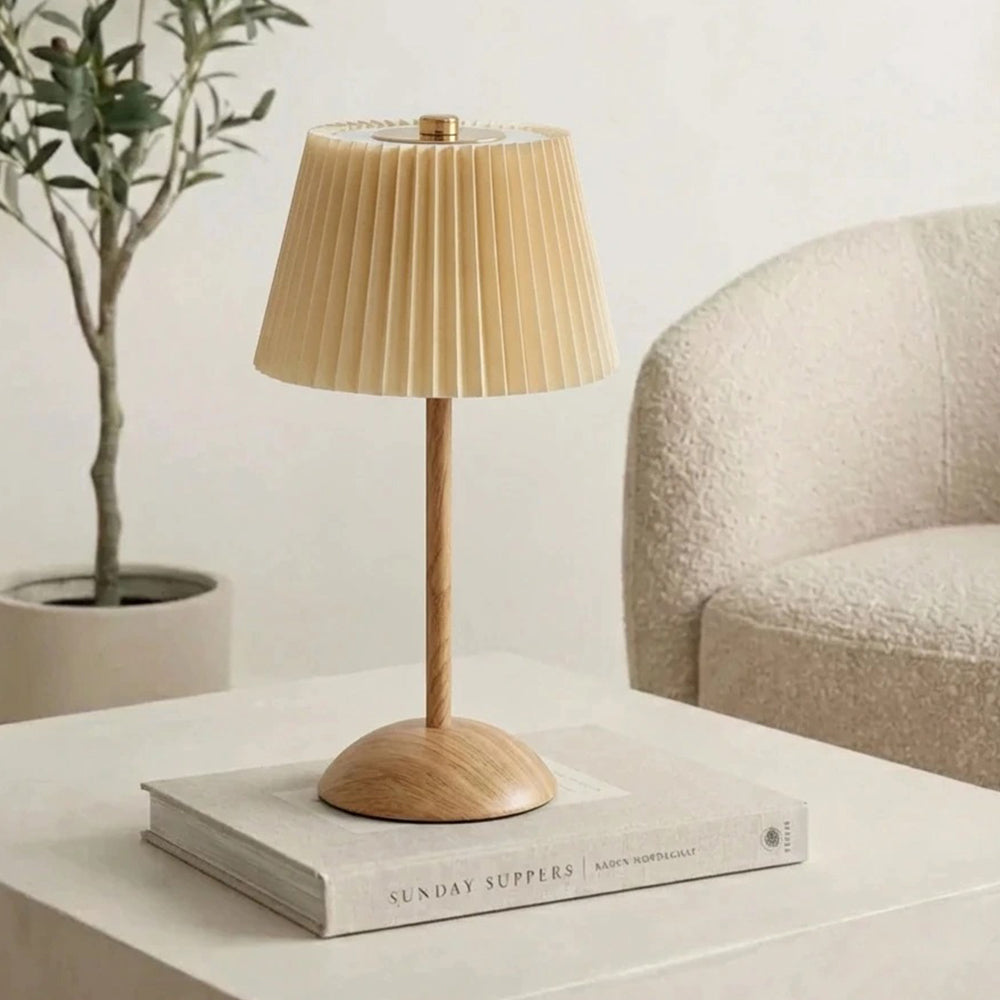 Wooden Touch LED Table Lamp  29 cm, Beige, SK855