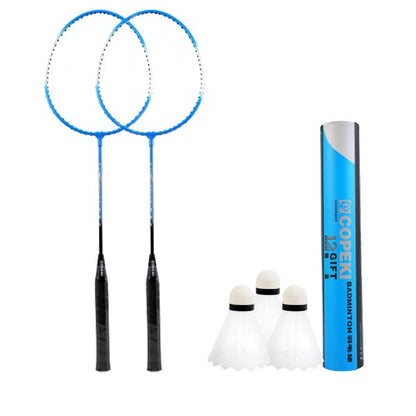 Copeki, Badminton Racket Set Original Full Carbon Badminton With A Pack Of Badminton 12 Shuttle, Available In Different Colors