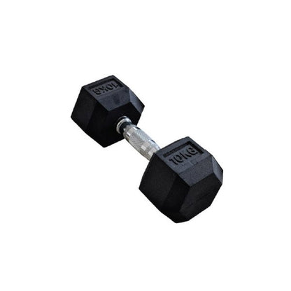 Sports Yours, 1-piece-hex-rubber-coated-dumbbell, Available in Different Sizes