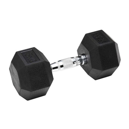 Sports Yours, 1-piece-hex-rubber-coated-dumbbell, Available in Different Sizes