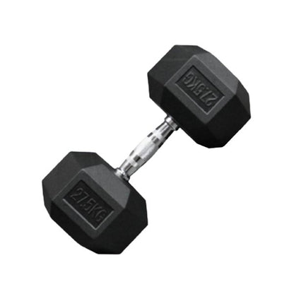 Sports Yours, 1-piece-hex-rubber-coated-dumbbell, Available in Different Sizes