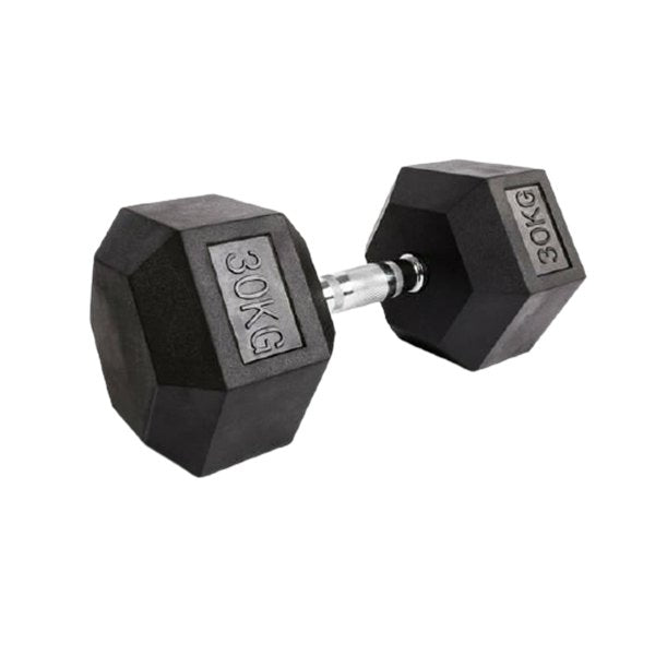 Sports Yours, 1-piece-hex-rubber-coated-dumbbell, Available in Different Sizes