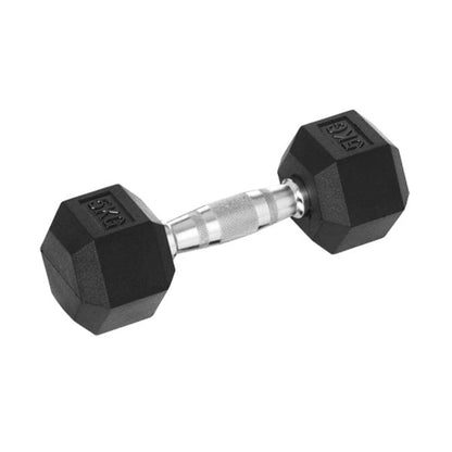 Sports Yours, 1-piece-hex-rubber-coated-dumbbell, Available in Different Sizes