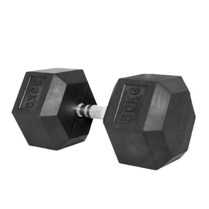 Sports Yours, 1-piece-hex-rubber-coated-dumbbell, Available in Different Sizes