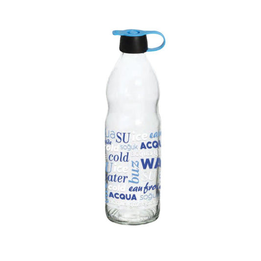 Herevin, Decorated Water Bottle 1Lt Aqua, 111655-003