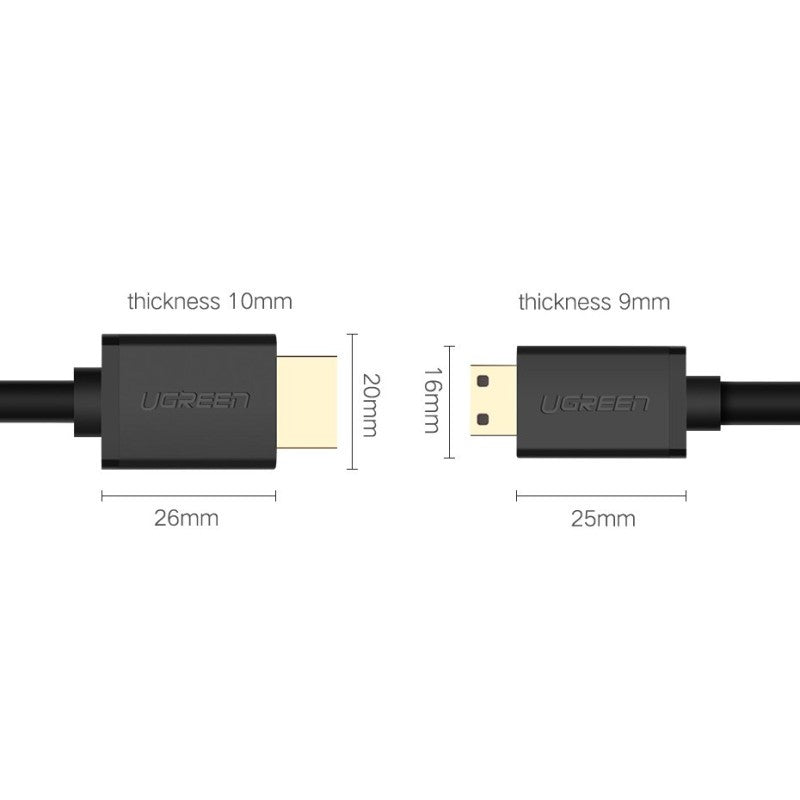 Ugreen, 4K Mini Hdmi Male To Hdmi Male Cable, Premium Quality, Durable Design & Excellent Flexibility Ugreen Hd108 - 11167
