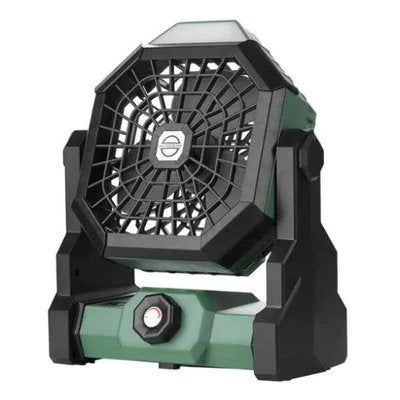 Portable Camping Fan With Led Lights Usb Rechargeable, Available In Different Colors