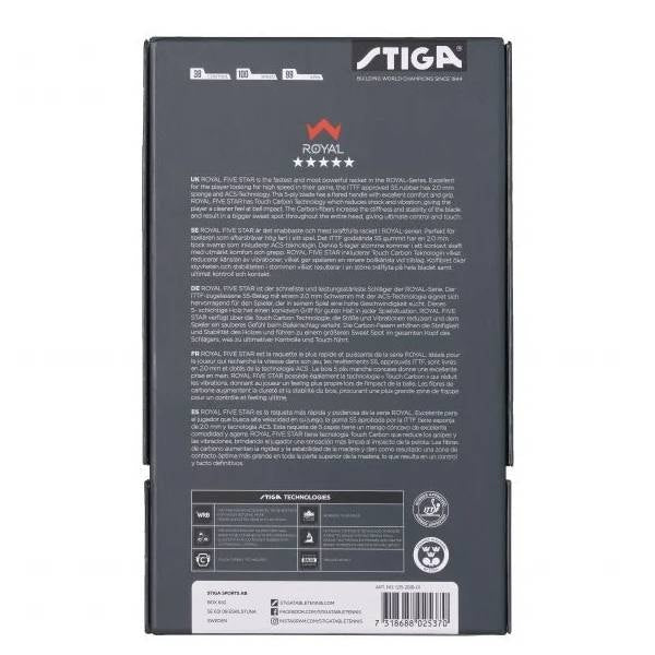 Stiga, Royal Carbon 5-Star Table tennis Racket