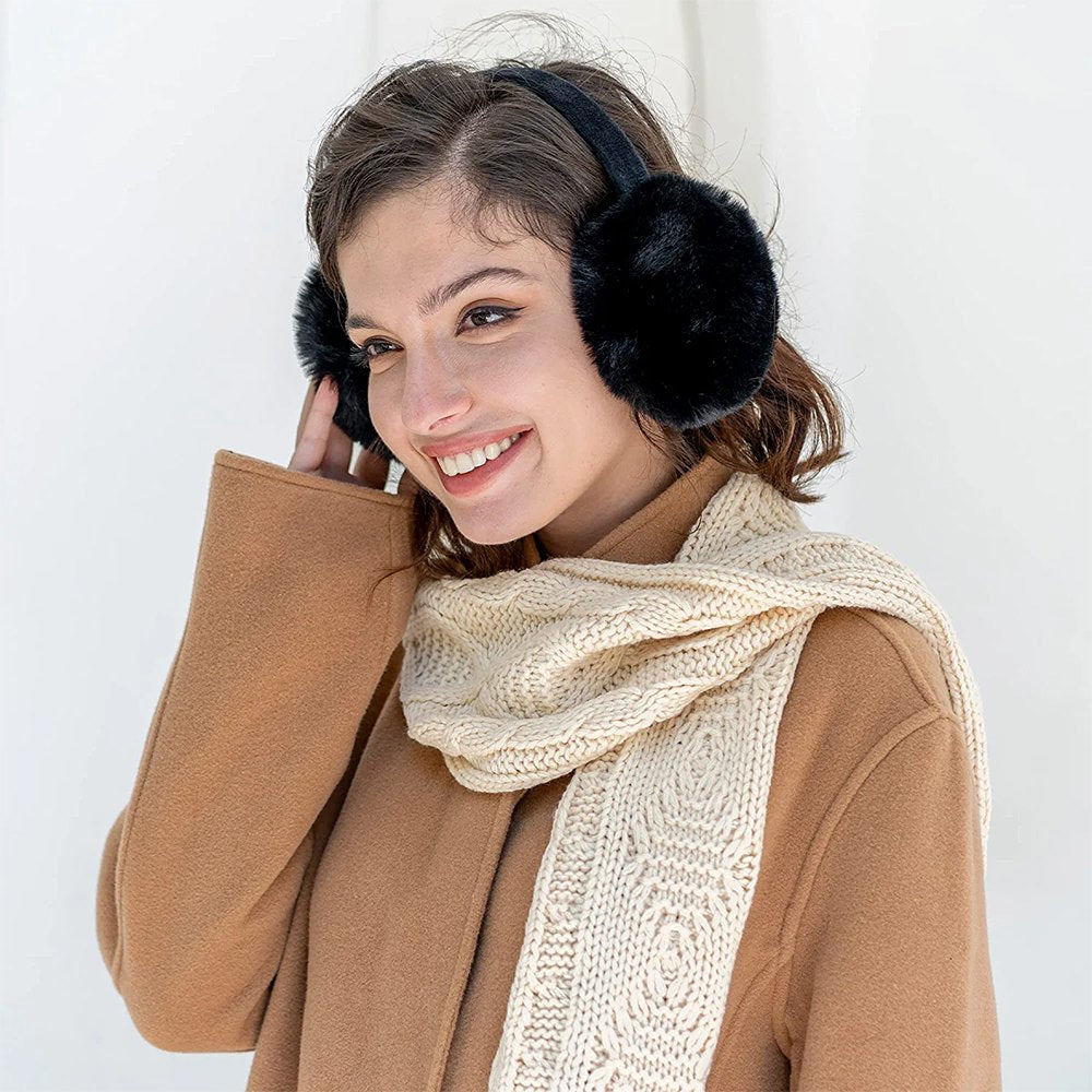 Sports Yours, Women's Faux Furry Warm Winter Outdoors Ear Muffs, Available in Different Colors
