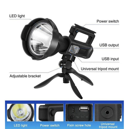 Sports Yours, Multi-function Portable Searchlight with Power Bank - 590