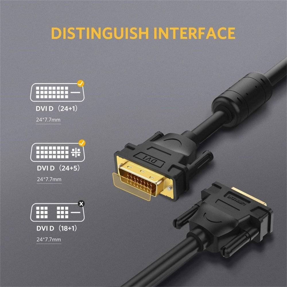 Ugreen, Dvi(24+1) Male To Male Cable Ugreen Dv101 - 11604