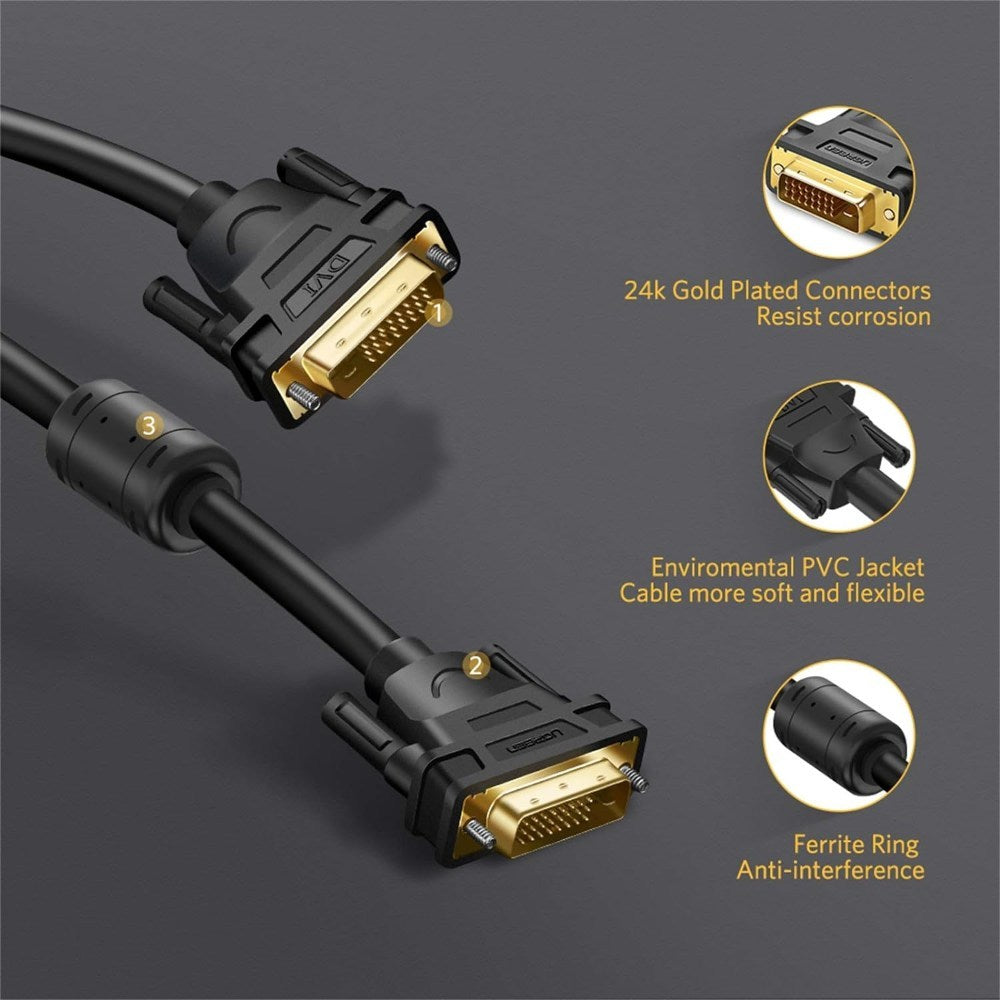 Ugreen, Dvi(24+1) Male To Male Cable Ugreen Dv101 - 11604