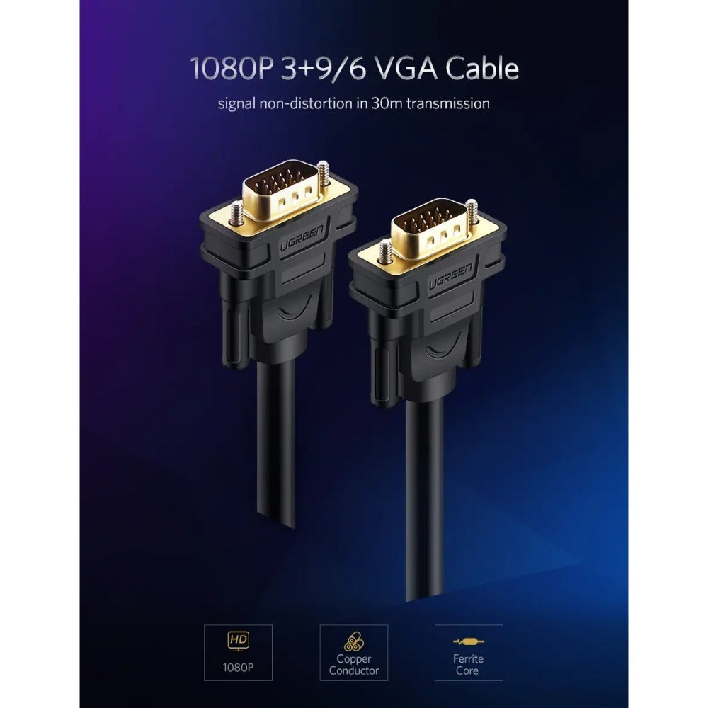 Ugreen, Vga Male To Male Cable Ugreen Vg101 - 11633 -11634 - 11635