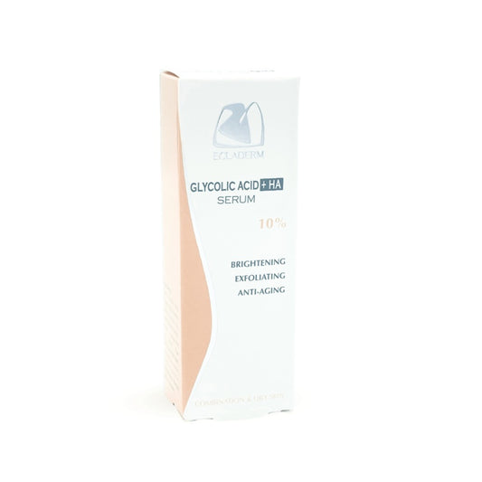 Ecladerm, Glycolic Acid 10% + HA Serum | Exfoliating Serum| 30 ml